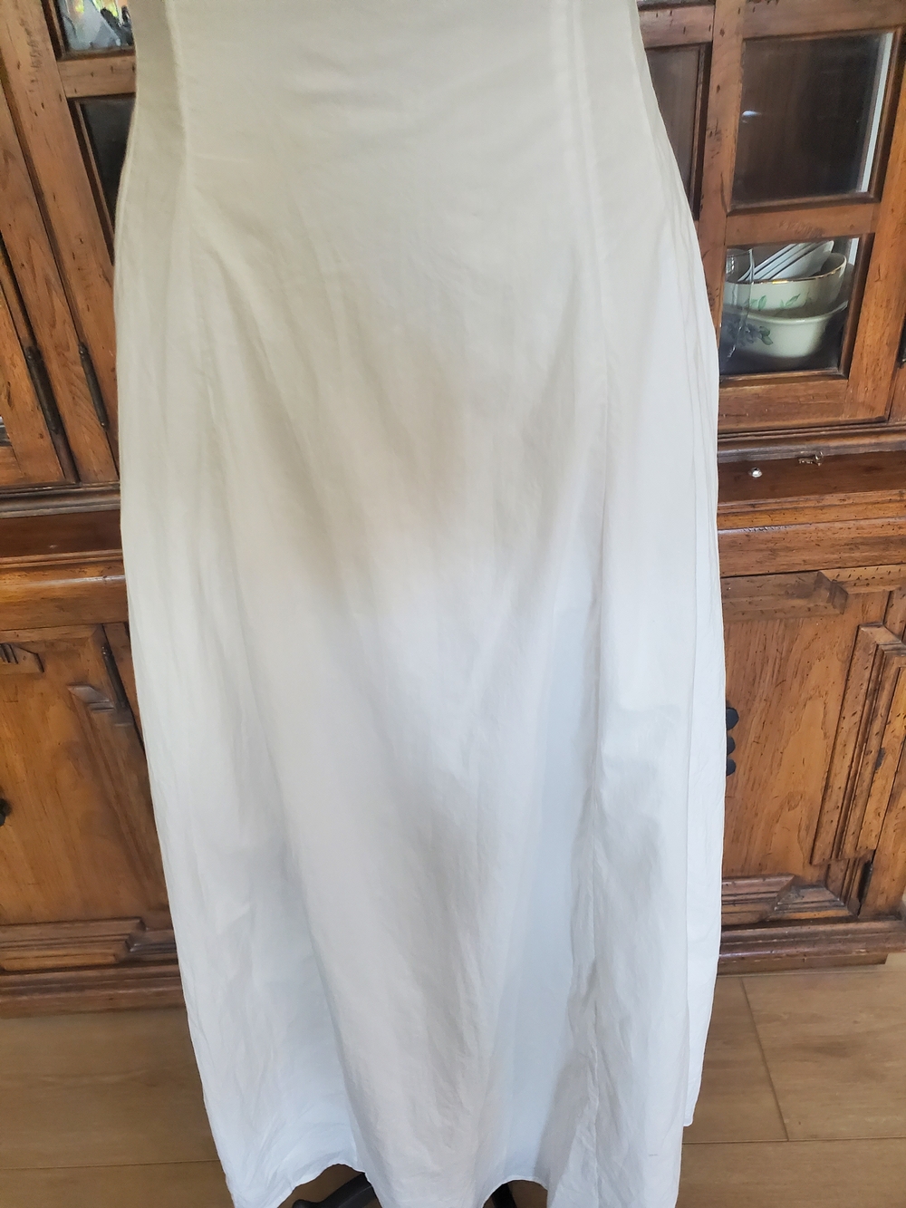 White Square-Neck Maxi Dress Size 4 - Picture 6 of 7